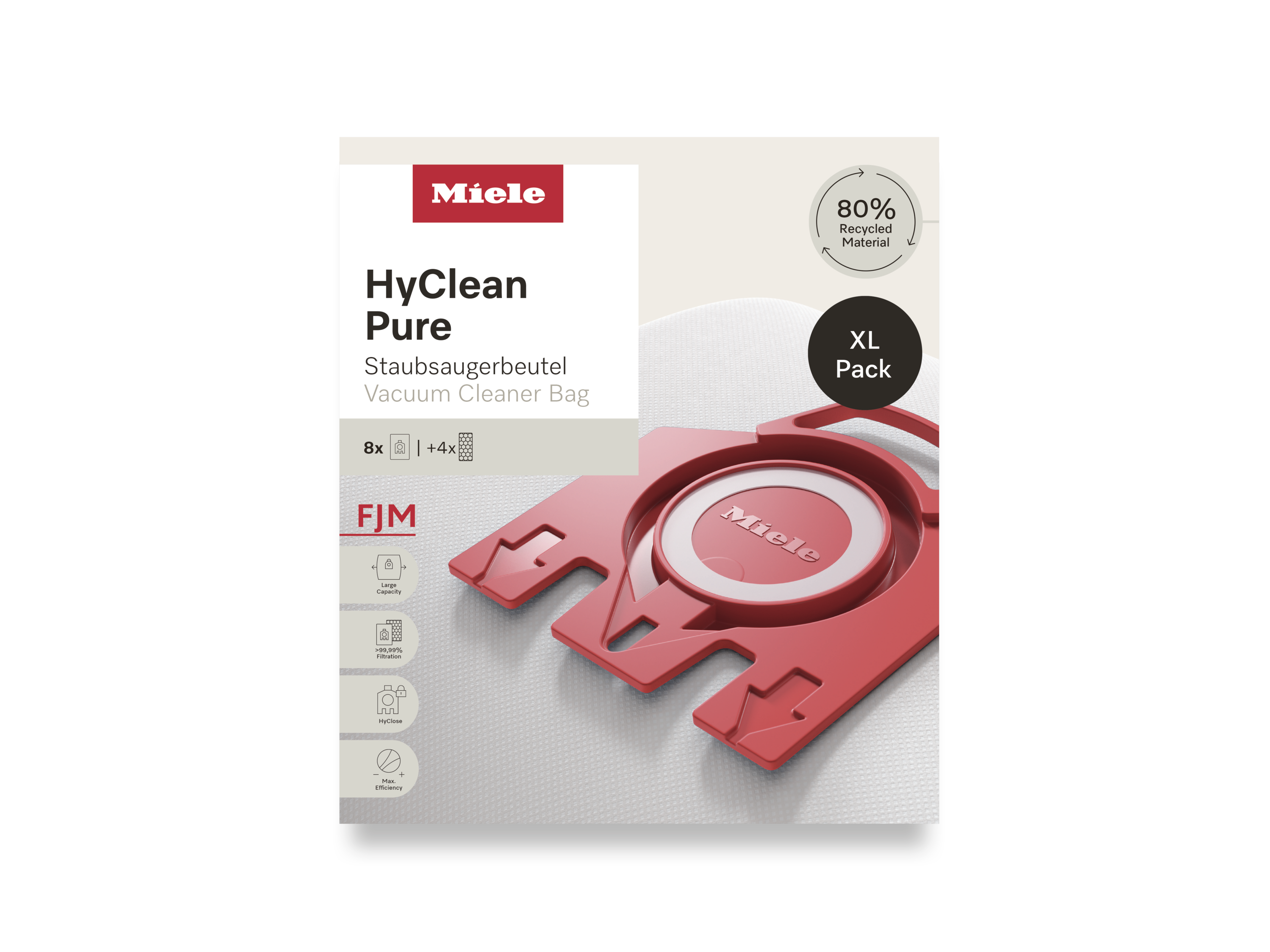 Комплект мешков-пылесборников HyClean Pure FJN XL Miele купить в Калининграде | Всегда в наличии! | Артикул 12498160 | Официальный сайт