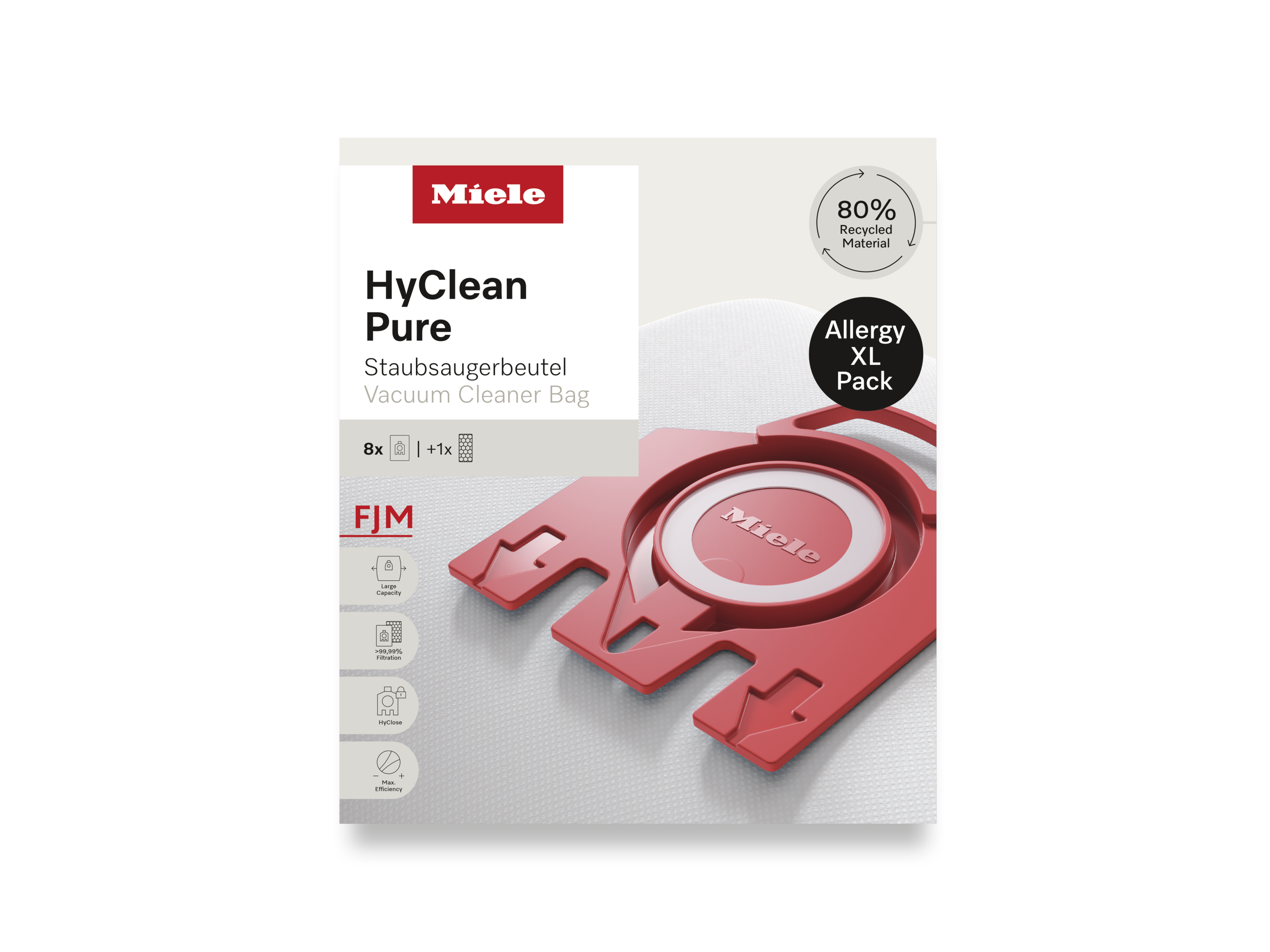 Комплект мешков-пылесборников HyClean Pure FJN Allergy XL Miele купить в Калининграде | Всегда в наличии! | Артикул 12498190 | Официальный сайт