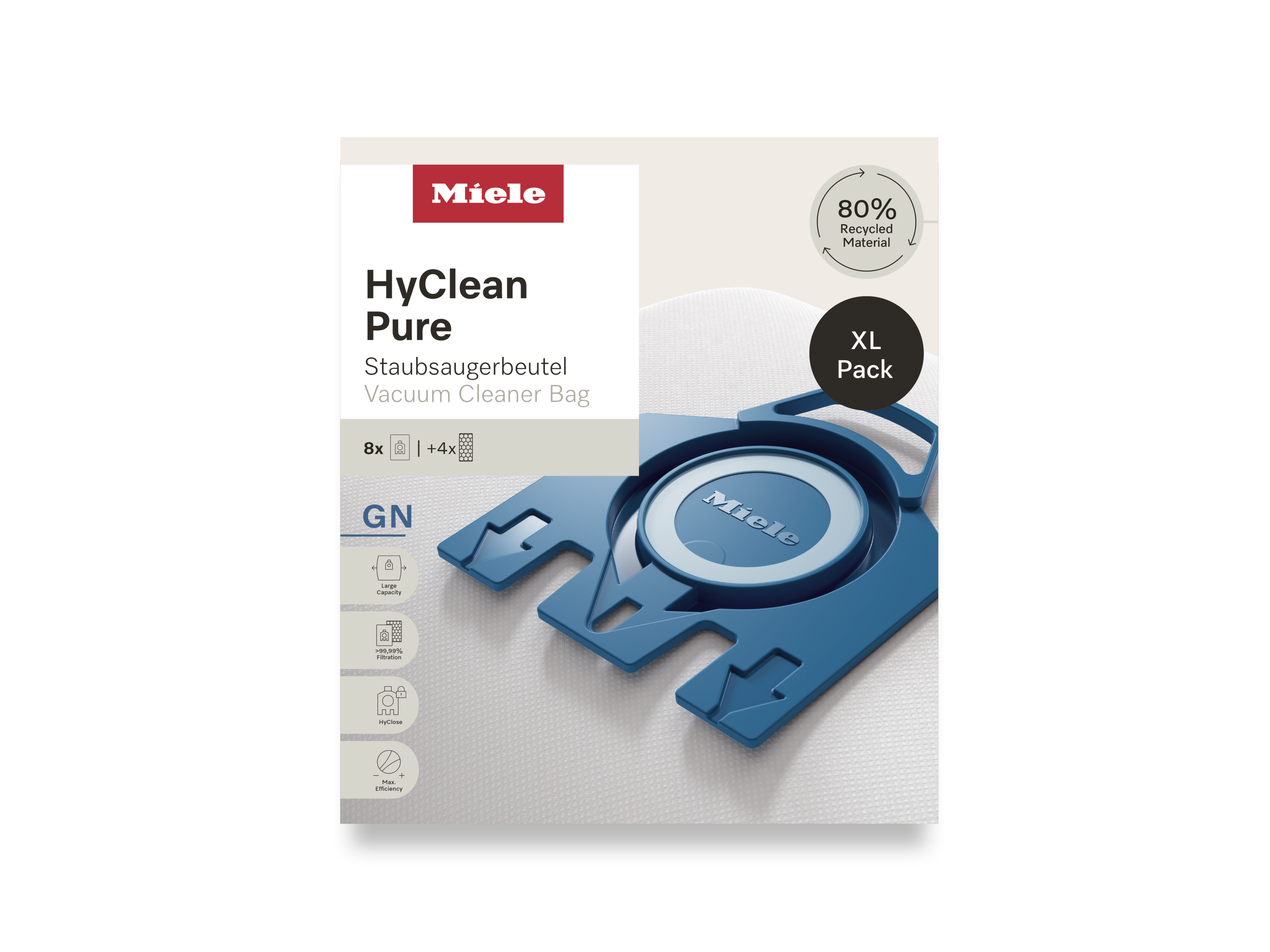 Комплект мешков-пылесборников HyClean Pure GN XL Miele купить в Калининграде | Всегда в наличии! | Артикул 12497870 | Официальный сайт